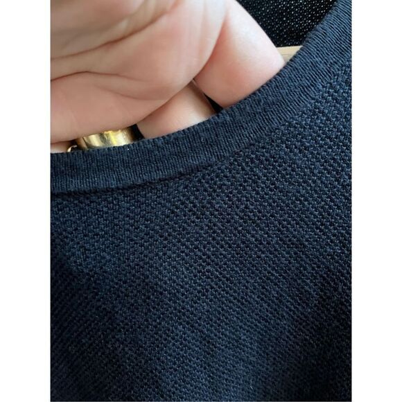Dylan Gray Navy Soft Fine Knit Cotton Sweater sz XL - Picture 2 of 6